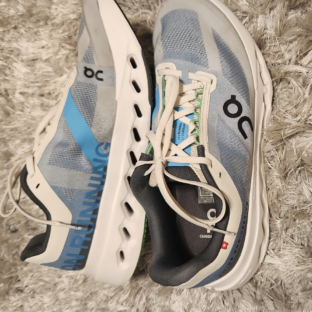 On Running Sneakers in Blue and Gray
